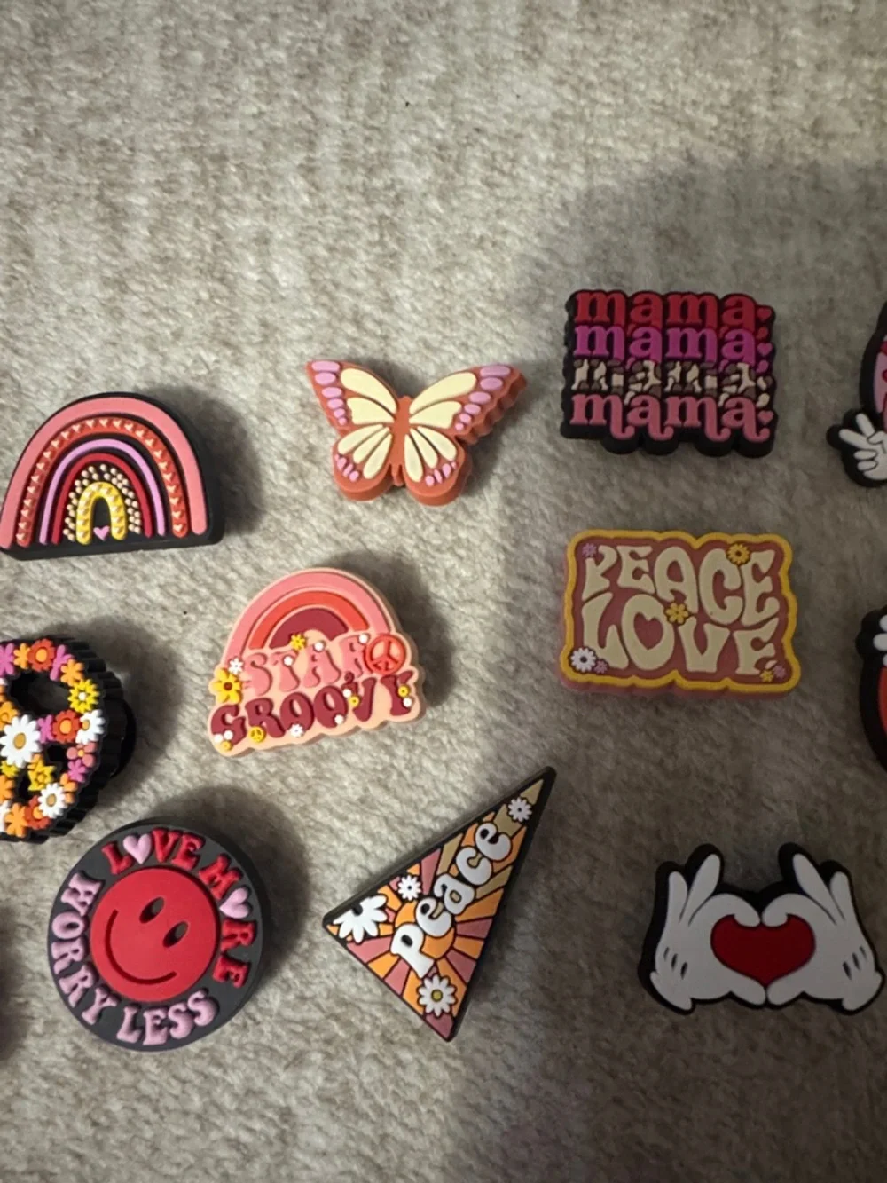 Crocs jibbitz - Shoe Charms - Assorted Peace & Love Designs